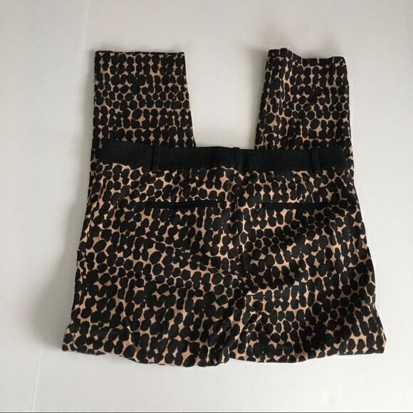 LOFT Ann Taylor Ankle Pants Printed Womens Size 6 Black Brown - Picture 5 of 7